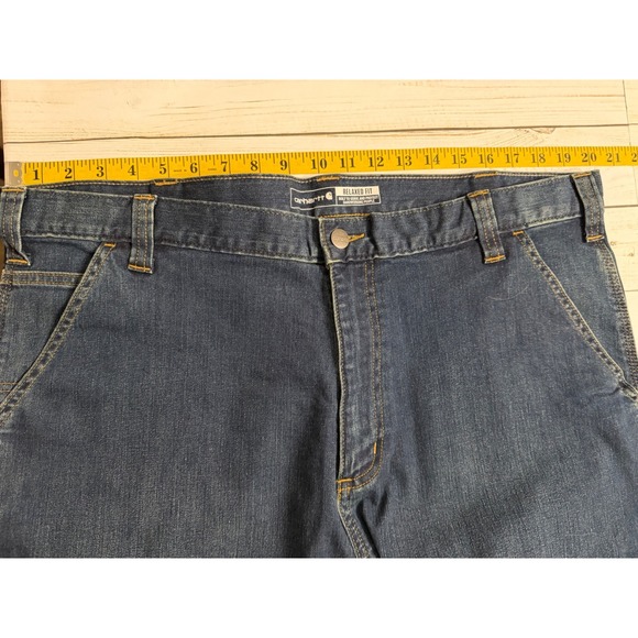 NWT Carhartt Rugged Flex Relaxed Fit Utility Jean Mens SZ 40X32 Med Wash Work - Picture 4 of 11